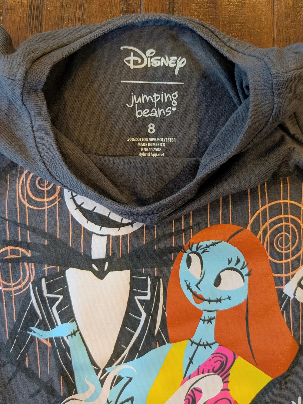 Disney Nightmare Before Christmas Girls Set: 2 Teess, Zip Hoodie, & Pullover 7/8